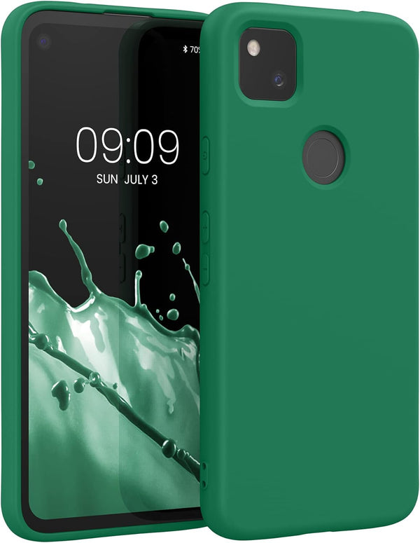 kwmobile Slim TPU Case for Google Pixel 4a, Protective Silicone Phone Cover - Pixie Green