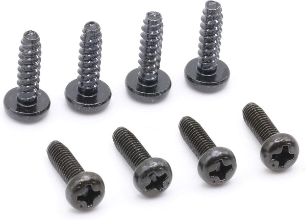 Replacement Screws Pack of 8 - 2 Sets of Metric Screws (Model RS-198452) Pan Head - Philips Drive - Black Plated