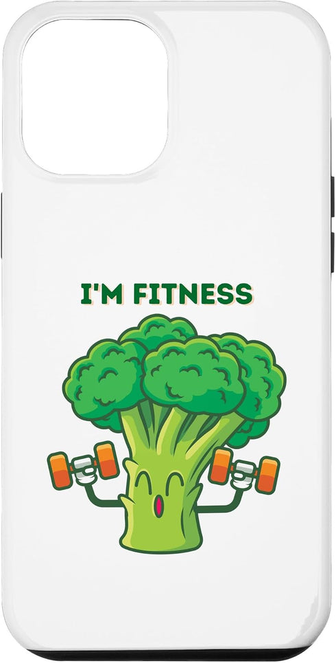 Broccoli Exercising iPhone 15 Plus - Animated Vegetables Case