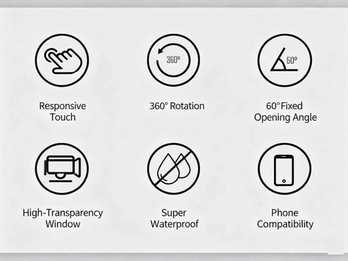 Generic Bathroom Waterproof and Anti-Fog Phone case, Wall-Mounted Phone Stand Without Drilling Holes, TV-Watching