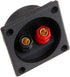 Pinhaijing Square Shape Double Binding Post Speaker Box Terminal Cup, Black and Red