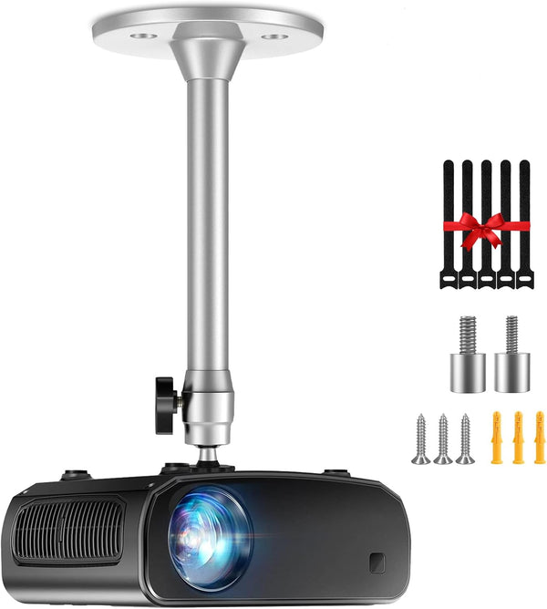 Mini Ceiling Wall Projector Mount Stand Compatible with QKK, DR.J, DBPOWER, Anker, VANKYO, AAXA, Jinhoo, PVO