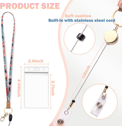 WK IEASON Lanyard Neck Strap Keychain, ID Holder, Keyring, Keys Badge Holder, Phone Camera Strap Holder, Pen Holders