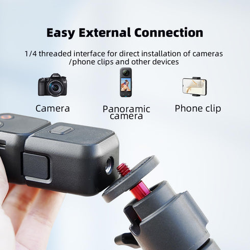 Hosann Century Stick,1/4" GO3, Action,Gopro,Pocket,Insta360 X2/3 Camera Tripod Stand Holder, Mini Tabletop Tripod