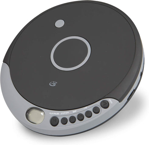GPX MP3 PC807BMP3U Portable Personal CD Player and Player with Anti Skip Protection and Stereo Earbuds, Black Gray