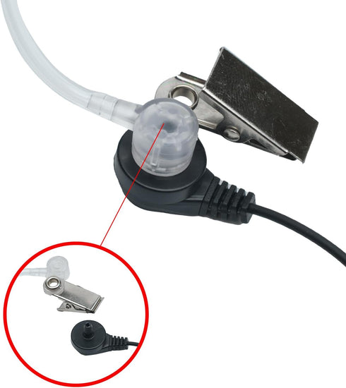 Radio Earpiece Headset with Mic PTT for Baofeng UV-5R, BF-888S, BF-F8HP, UV-82, Kenwood TK-2107, 2 Pack
