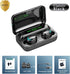 Wireless Earbuds, Bluetooth 5.3 Headphones with Mic, USB Charging Case, Dual Connect, Black Ear Buds.