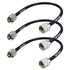 RG8x Coaxial Cable, 3 Pack 1ft Jumper CB Coax Cable with PL259 Male UHF Connector for CB HAM Radio