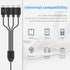Duttek Micro USB Multi Charging Cable 1.5FT, Micro USB Splitter Cable, USB2.0 Type A Male to Four Micro USB Multi