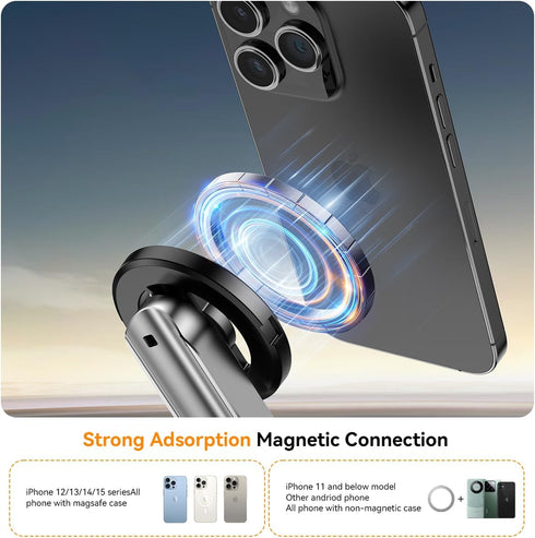 XO Simple is Beauty iPhone,4 1 17/16/15/14/13/12 Magnetic Small Selfie Stick for in Multifunctional Portable Selfie