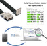 cablecc Down Angled USB 2.0 Type-A Male to Female Extension Data Flat Slim FPC Cable for FPV, Disk, Scanner & Printer