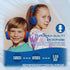 Kids Bluetooth Headphones - Wireless Over Ear, Volume Limited 85/110dB, Foldable, AUX 3.5mm Mic, Blue for Travel &