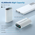 Small Portable Charger 10800mAh with Built-in USB-C Cable, Mini PD 3A Fast Charging Power Bank, LCD Display for Samsung