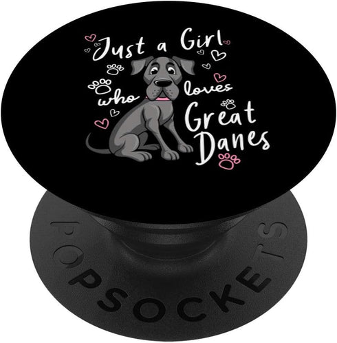 Funny Great Dane Dog Owner PopSockets PopGrip, Swappable Grip for Phones & Tablets