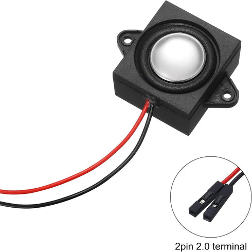 uxcell 4Pcs 3 Watt 4 Ohm Single Mini Speaker Full-Range, Mobile Portable Advertising Machine Speaker Connector