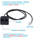 RJ9 Telephone Training Adapter Y Splitter for Headset or Handset, Compatible with Norstar, Nortel, Avaya, Mitel