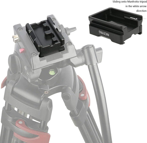NICEYRIG Quick Release Clamp for ARCA Swiss Standard, with Bottom Plate for Manfrotto Gimbal Tripod Switch Adapter