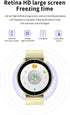Smart Watch Men, Bluetooth Call, 1.32" HD Full Touch Screen, IP67 Waterproof, Yellow Stainless Steel Sport Watch