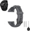 Replacement Silicone Wrist Band for Garmin Instinct 2/Instinct Tactical/Esports/Solar, Water Resistant Strap (Gray)