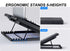 Laptop Cooling Pad for 17inch 15.6 14 13 12inch, Gaming Cooler with 5 Quiet Fans, LED Lights, 2 USB Ports, Adjustable