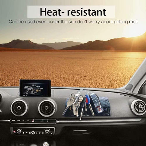 Sticky Dash Pad (4 Pack), Removable and Traceless Car Dashboard Mat with Heat Resistant, Non-Slip Gel Pad (5.9" x 3.5")