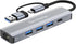 Denlane 3.0 5 2 4-Port 3.0 1000Mbps RJ45 USB C USB to Ethernet Adapter, in Gigabit USB Ethernet Hub for Laptop