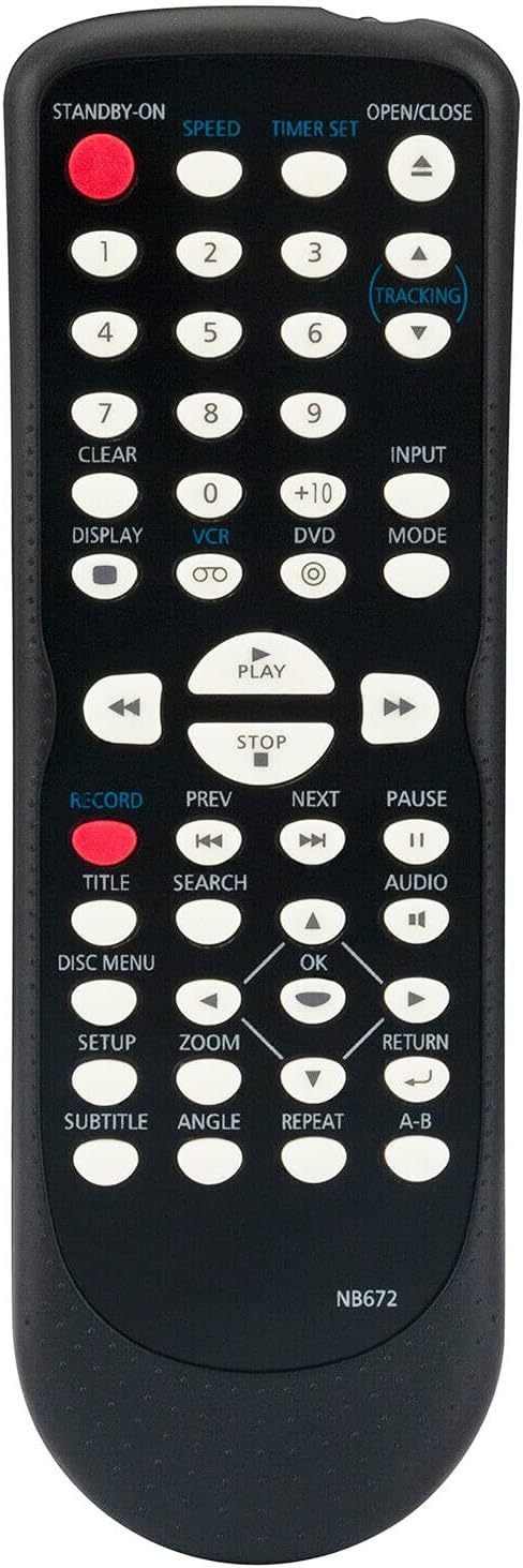 NB672 NB672UD Replacement Remote Control for Magnavox DVD VCR Combo Player DV225MG9, DV226MG9, DV225MG9A