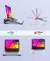 Soqool 12-17'' Laptop Stand for Desk, Ergonomic Detachable Laptop Riser, Aluminum MacBook Stand, Compatible with All