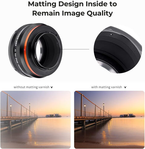 K&F Concept M42-FX IV Lens Mount Adapter for Manual Focus M42 Lens and Fujifilm X Mount Camera Body