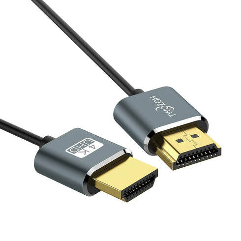 Twozoh 5FT 2 Pack, 4K@60Hz 18gbps 2160P/1080P Flexible & Slim HDMI Cable Ultra Thin HDMI Cord Supports High Speed