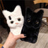 SGVAHY Furry Case for iPhone 7/8/SE2/SE3, Cute Cat Black Fur Fluffy Soft Warm Plush Fuzzy with Bling Glitter Protective