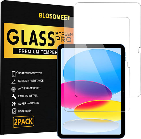 BLOSOMEET 2 Pack Screen Protector for iPad 11th A16 2025 & 10th