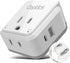 Ceptics Thailand Travel Adapter Set, 20W PD & QC, Type O - 4 in 1 with 2 USA Inputs, 1 USB Port, 1 USB-C Port