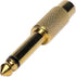 6.35mm 1/4" TS Plug to RCA Female Jack Adapter Connector - 10 Pack, Gold-Plated Mono Male to RCA Female