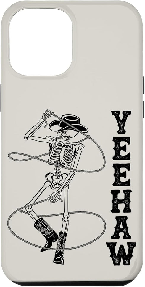 iPhone 14 Plus Case Western Cowboy Skeleton Yeehaw Rodeo Southern Country Music