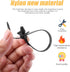 120PCS Nylon Self Locking Cable Zip Tie, Car Push Mount Fastener Clips Wraps for Indoor Outdoor, Compatible
