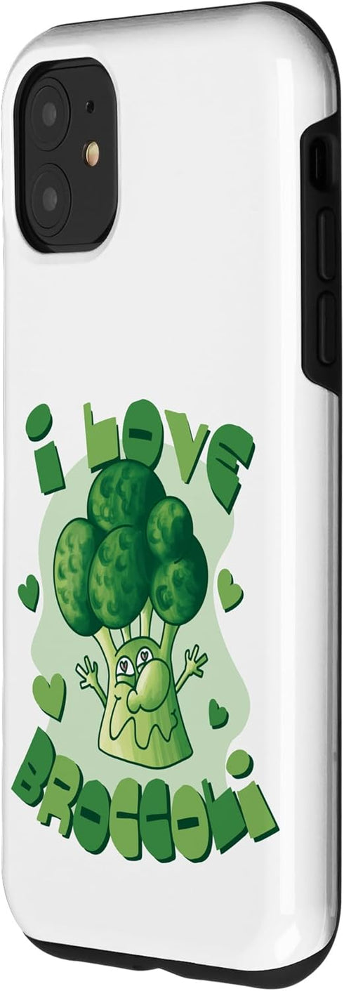 Vegetable Broccoli Lovers 11 iPhone Vegetable Broccoli Face for Men and Girls Broccoli Lovers Case