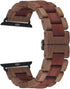 AIYIBEN 42mm 44mm 45mm 49mm 2 9 8 7 6 5 4 3(Walnut Wooden Watch Band with Stainless Steel Butterfly Buckle Compatible