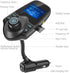 Nulaxy Bluetooth Car FM Transmitter - Wireless Audio Adapter Receiver, Handsfree, 1.44 Display, KM18 Black Matte