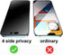 2 Pack Anti-Spy 360° Matte Tempered Glass for iPhone 14 Pro Max - 6.7" Anti-Glare Screen Protector, 4-Sides Privacy Film