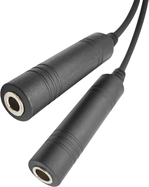 GA Dual Plugs General Aviation Headset to U174/U Helicopter Headphone Adapter