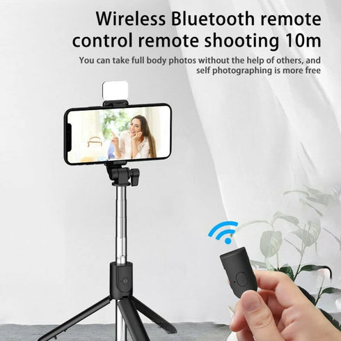 N\D 360 Bluetooth Selfie Stick Tripod Wireless Rotating Remote for Mobile Phone