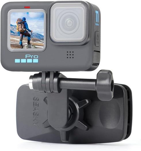 SEASKY Vlog Backpack Strap Mount Clip Clamp Holder for Gopro Hero12/11/10/9, DJI Action 4/3/2, Sports Camera Accessories