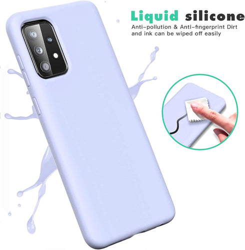 Galaxy A52 5G&4G Case, Liquid Silicone with Microfiber Lining, Shockproof Design Soft Gel Rubber Phone Case Cover -