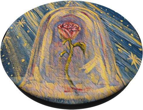 Enchanted Rose Glass Encased Flower, Magic Fairy Tale PopSockets Standard PopGrip