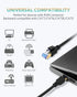 Cat8 Ethernet Cable, High Speed Network Patch Cable with Gold Plated RJ45 Connector, Compatible with Cat7 Cat6