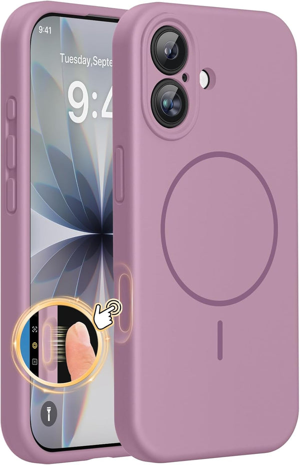 Miracase Magnetic for iPhone 17 Case, Compatible with MagSafe, Integrated Silicone Camera Control