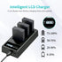 LP LP-E10 Battery Charger Pack, 3-Pack 1600mAh Replacement Battery, USB Charger for Canon EOS Rebel T7, T6, T5, T3