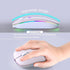Wireless Bluetooth Mouse, Rechargeable LED Dual Mode Mouse (Bluetooth 5.2 and USB Receiver) for Laptop/Desktop