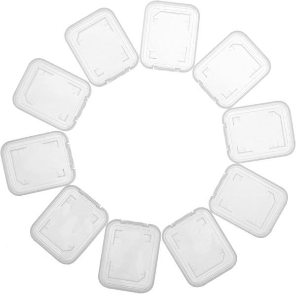UTENEW Transparent Standard SD SDHC Memory Card Case Holder Box Storage Boxes (Pack